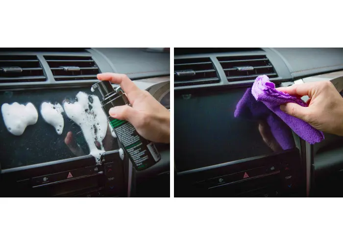 Новий очищувач салону автомобіля, 30 мл, очищувач приладової панелі автомобіля, сидінь, оббивки, шкіри, пластику, вінілу - Зображення 4