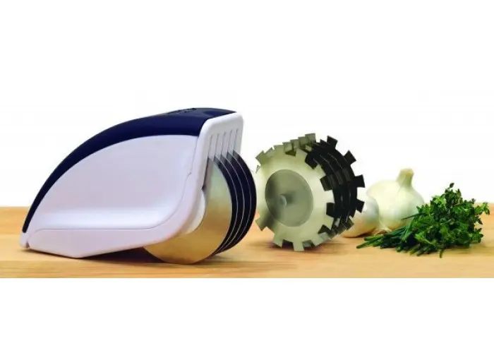 Ніж для нарізки 3 в 1 Rolling Mincer w-53 та Tenderizer з часниковим пресом овочерізка - Зображення 4