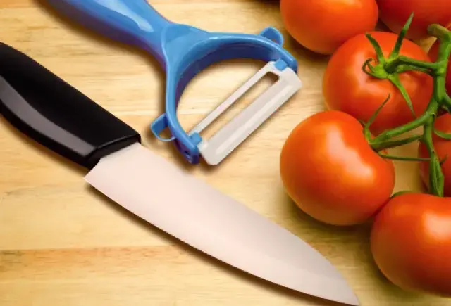 Ніж керамічний плюс овочерізка 2 в 1 кухонні керамічні Ceramic Slice TV Shop - Зображення 2
