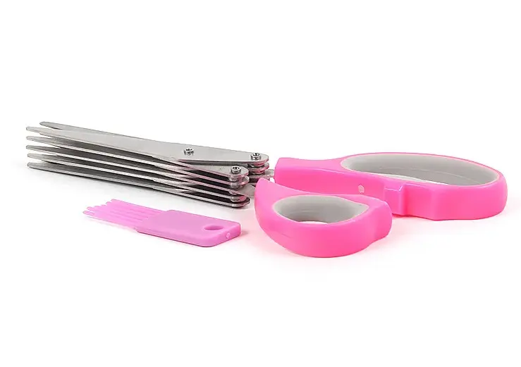 Ножиці для зелені Benson BN-919 (5 гострих лез) кухонні ножиці Бенсон + щітка для чищення, Бенсон - Зображення 7