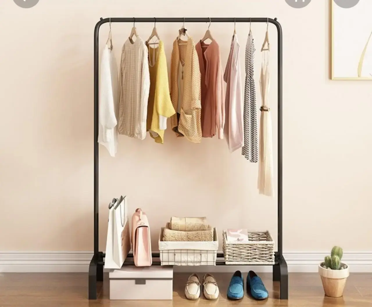 Одинарна стійка для одягу чорного кольору Double floor Hanger - Зображення 3