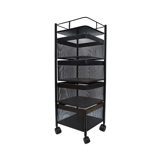 Органайзер кухонний з полицями, що обертаються Vegetable Rack для зберігання овочів і фруктів - Зображення 3