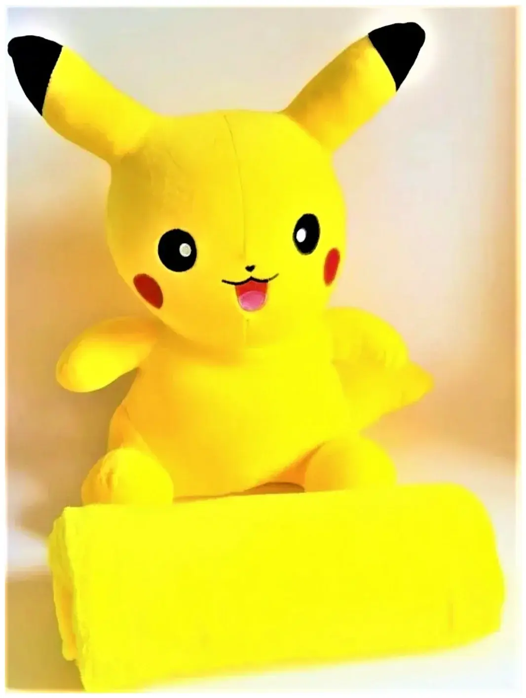 М'яка іграшка-подушка Покемон Пікачу з пледом 50 см - Зображення 3