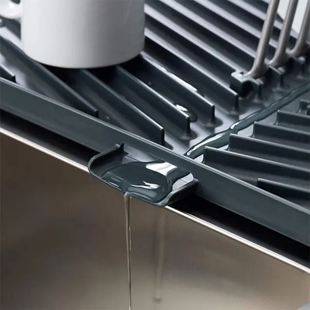 Відкидна сушарка зі складною полицею для посуду настільна - Зображення 3