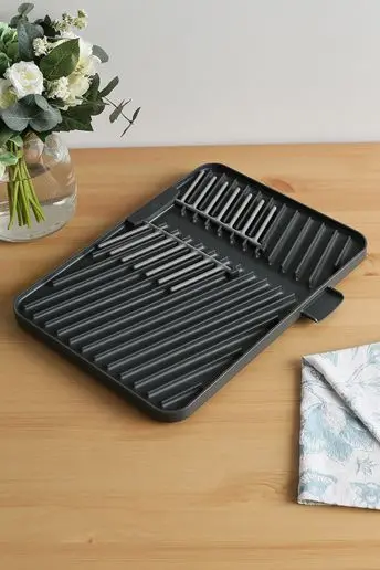 Відкидна сушарка зі складною полицею для посуду настільна