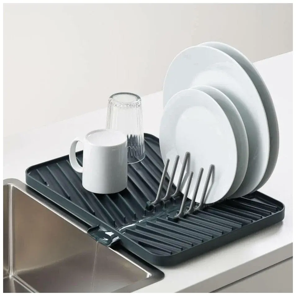 Відкидна сушарка зі складною полицею для посуду настільна - Зображення 6