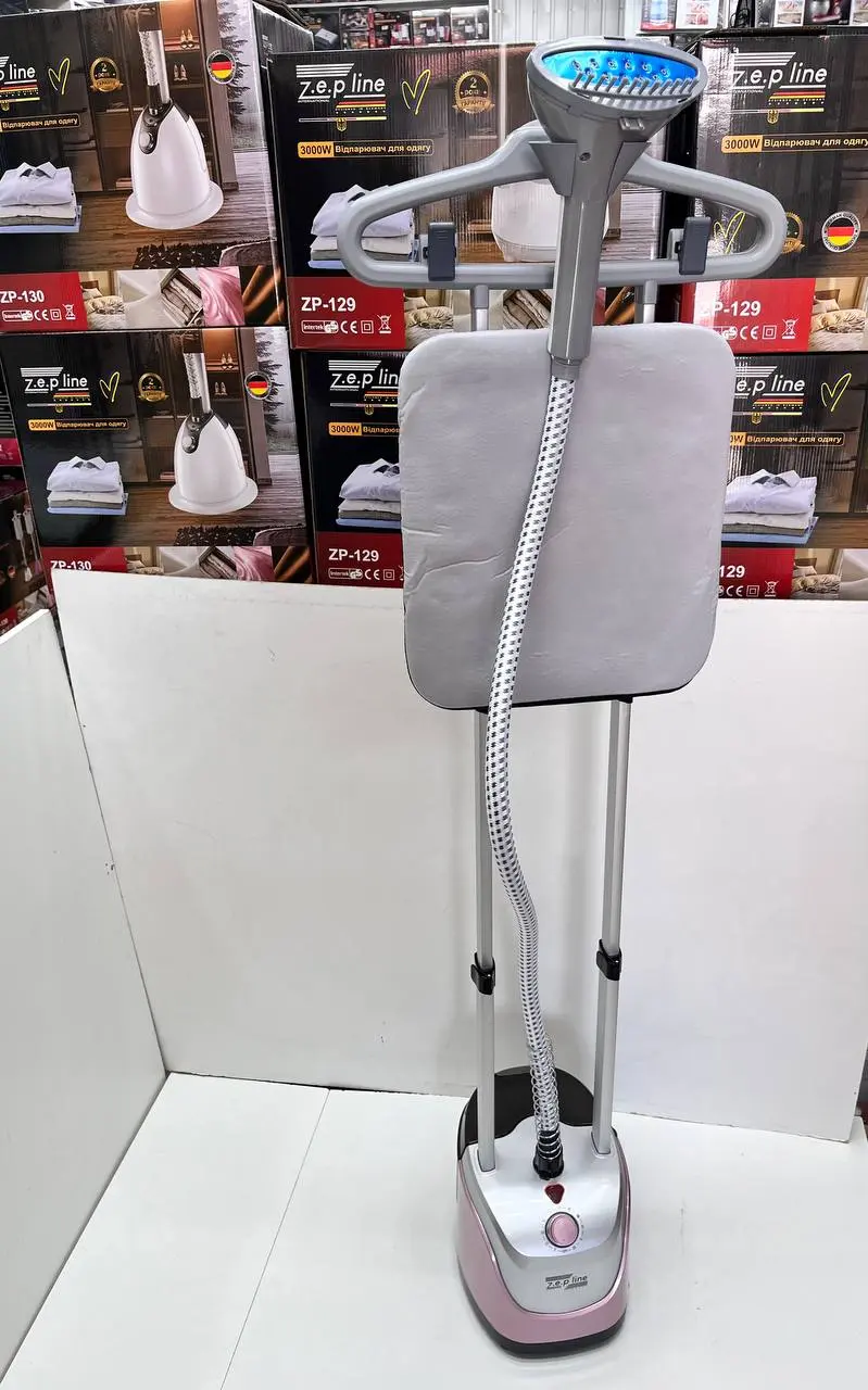 Рожевий Відпарювач вертикальний для одягу зі стійкою Zepline 3500Вт ZP-131 - Зображення 3