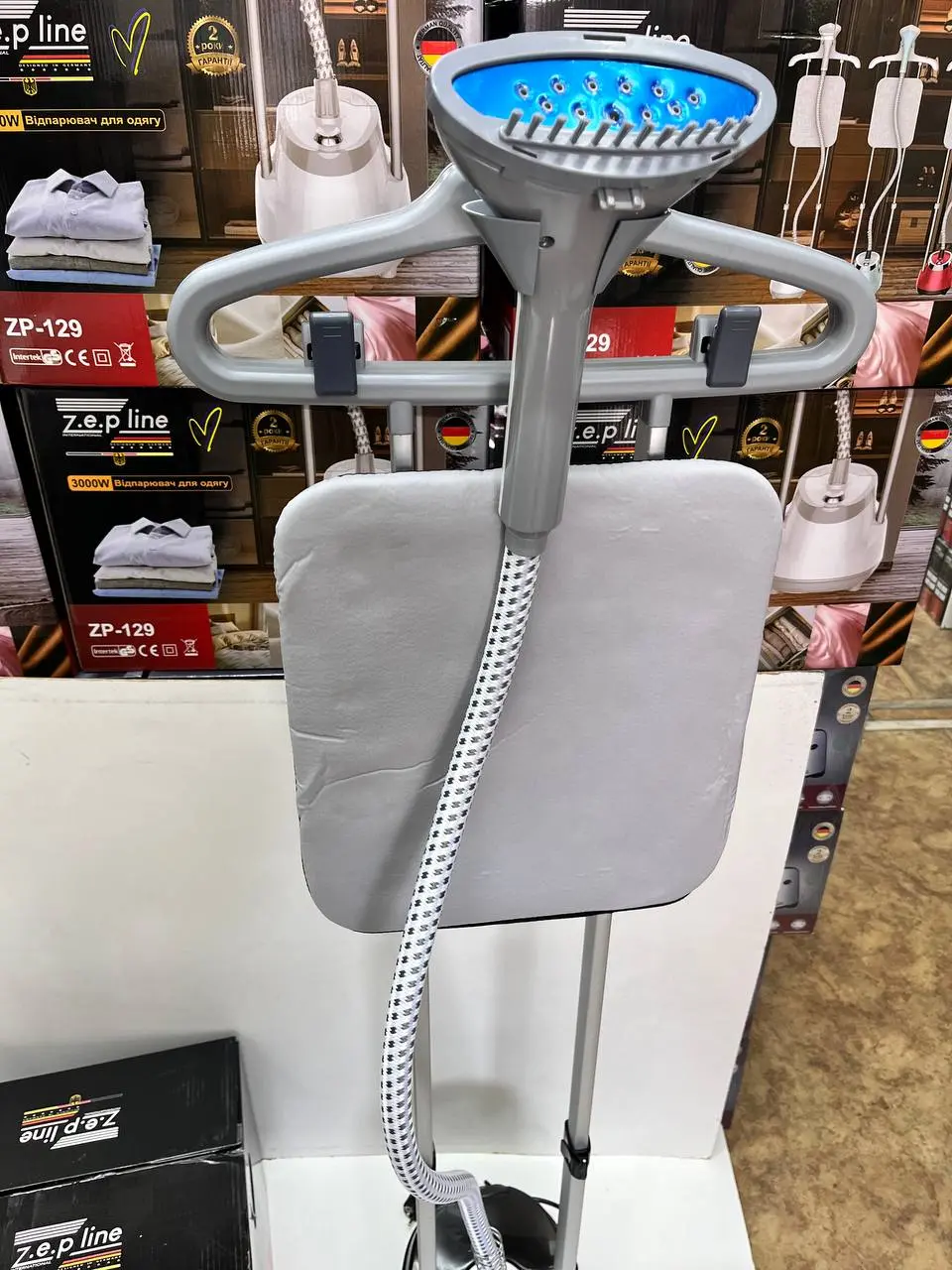 Бузковий Відпарювач вертикальний для одягу зі стійкою Zepline 3500Вт ZP-131 - Зображення 2