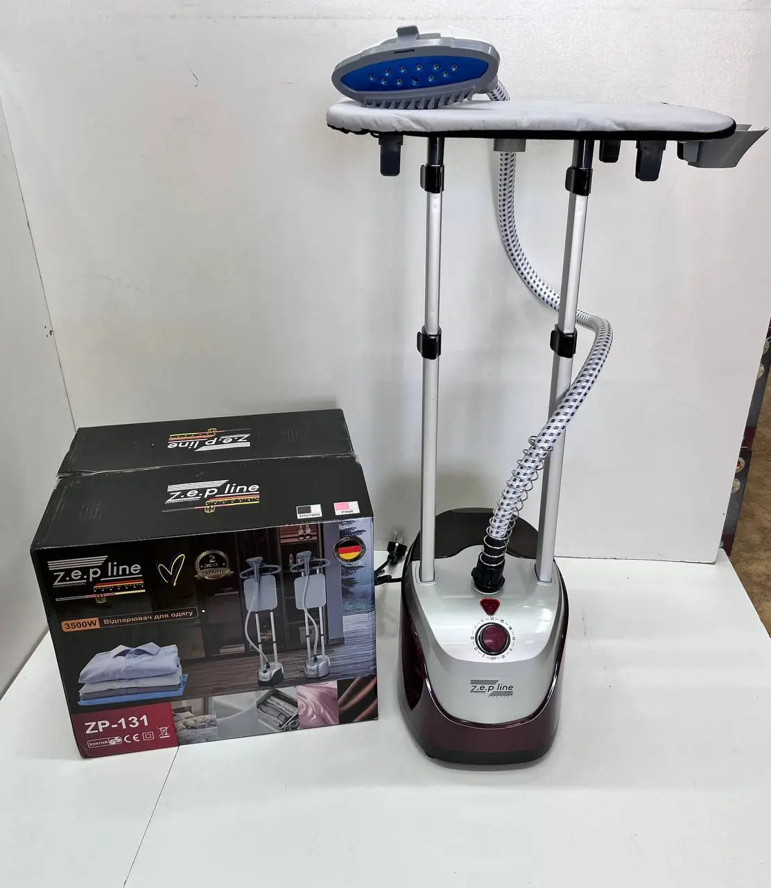 Бузковий Відпарювач вертикальний для одягу зі стійкою Zepline 3500Вт ZP-131 - Зображення 4