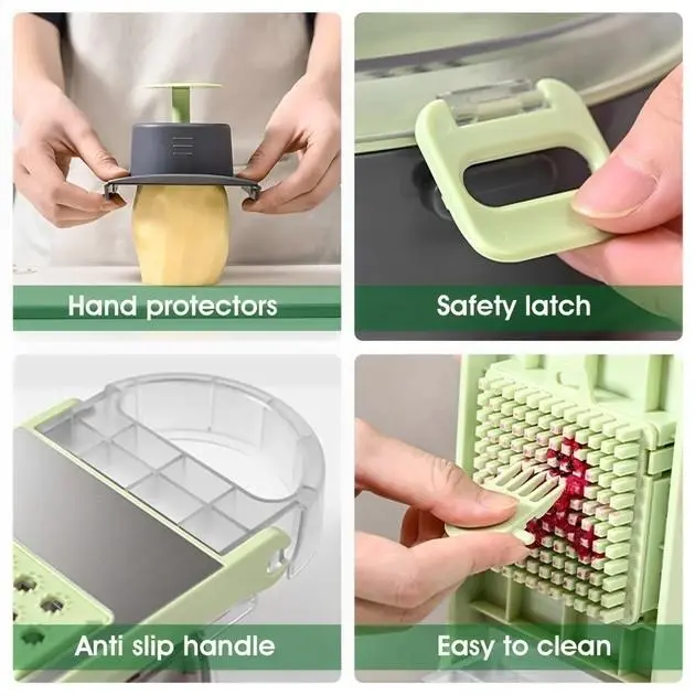 Овочерізка з контейнером Vegetable Cutter 9 в 1 - Зображення 7