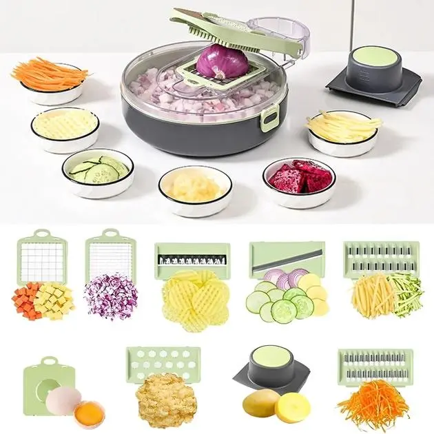Овочерізка з контейнером Vegetable Cutter 9 в 1 - Зображення 6