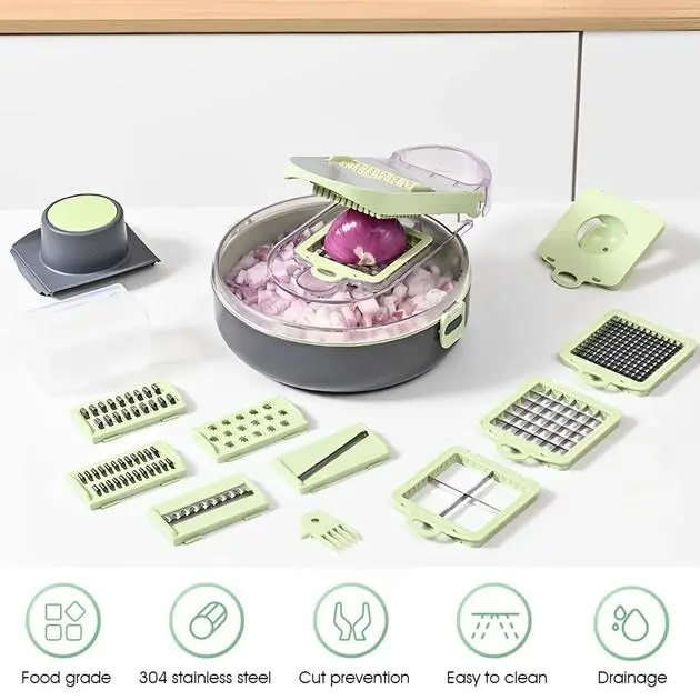 Овочерізка з контейнером Vegetable Cutter 9 в 1 - Зображення 5