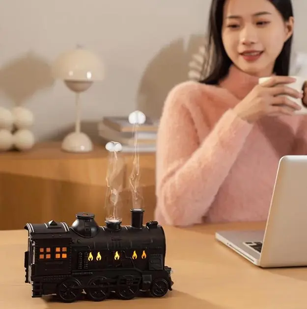 Паровий зволожувач повітря Поїзд з підсвічуванням, зволожувач аромадифузор для дому NM2100 - Зображення 3