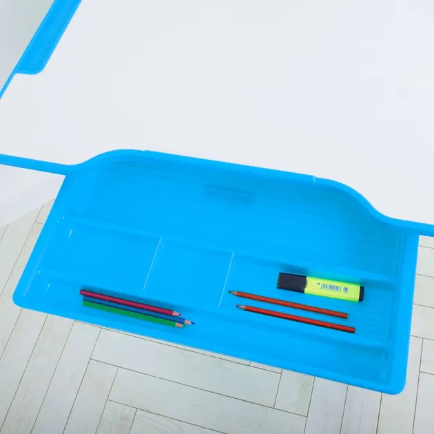 Парта учня зі стільчиком BAMBI M 4818-4 | Стіл письмовий Бембі регульований синій - Зображення 4