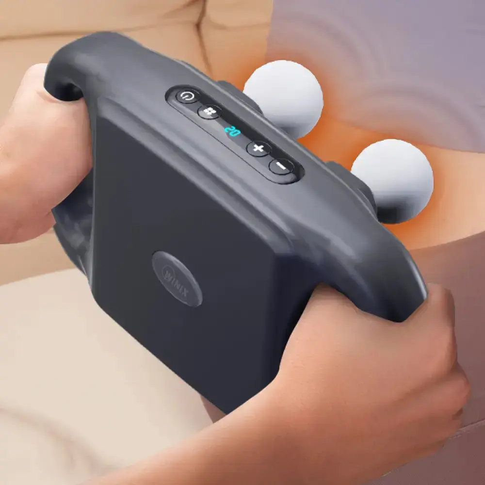 Перкусійний масажер для тіла, 4 головок, від USB, YCY -1601 / Масажер для спини / Вібромасажер - Зображення 3