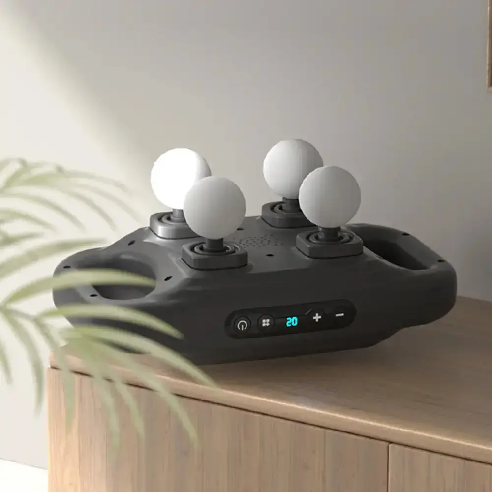 Перкусійний масажер для тіла, 4 головок, від USB, YCY -1601 / Масажер для спини / Вібромасажер - Зображення 2