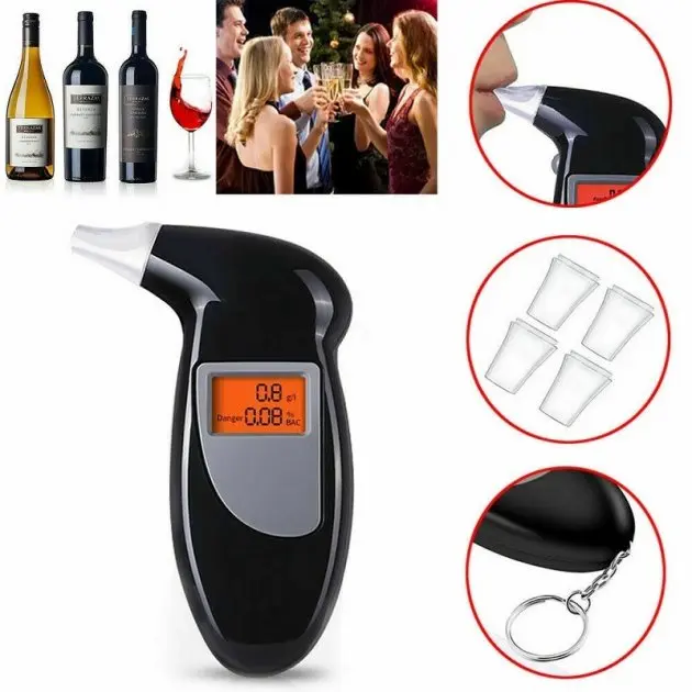Персональний алкотестер Digital Breath Alcohol Tester із мундштуками - Зображення 3