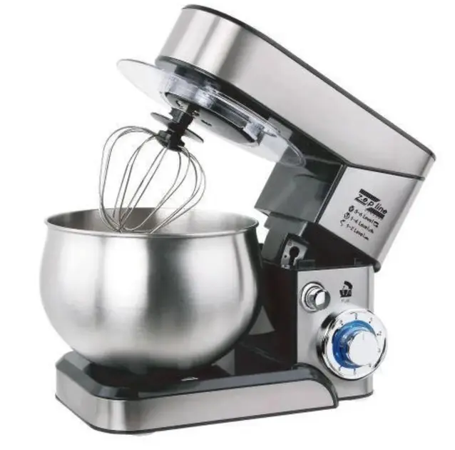 Планетарний міксер тістоміс Zepline ZP-105 з нержавіючої сталі Кухонний комбайн з чашею на 6л потужністю 3500 Вт - Зображення 4