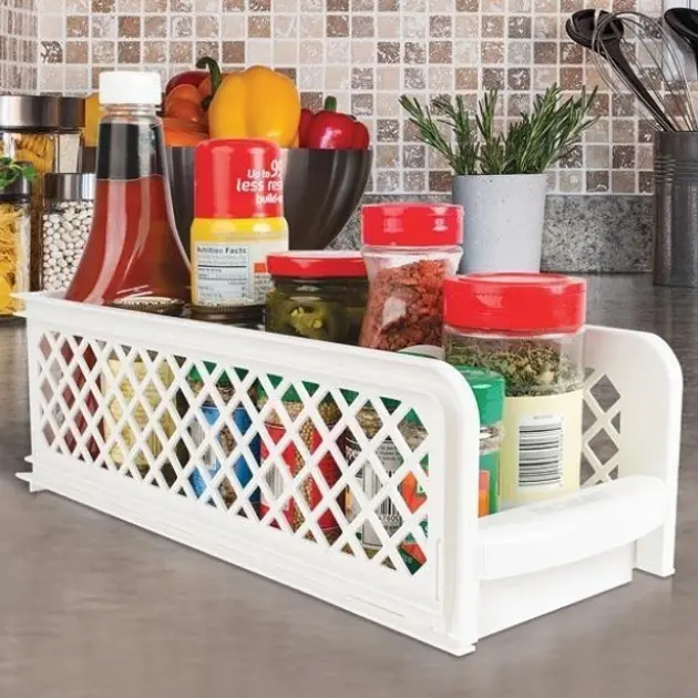 Пластиковий органайзер для ванної з 2 висувними полицями, Portable 2 Tier Basket Drawers - Зображення 6