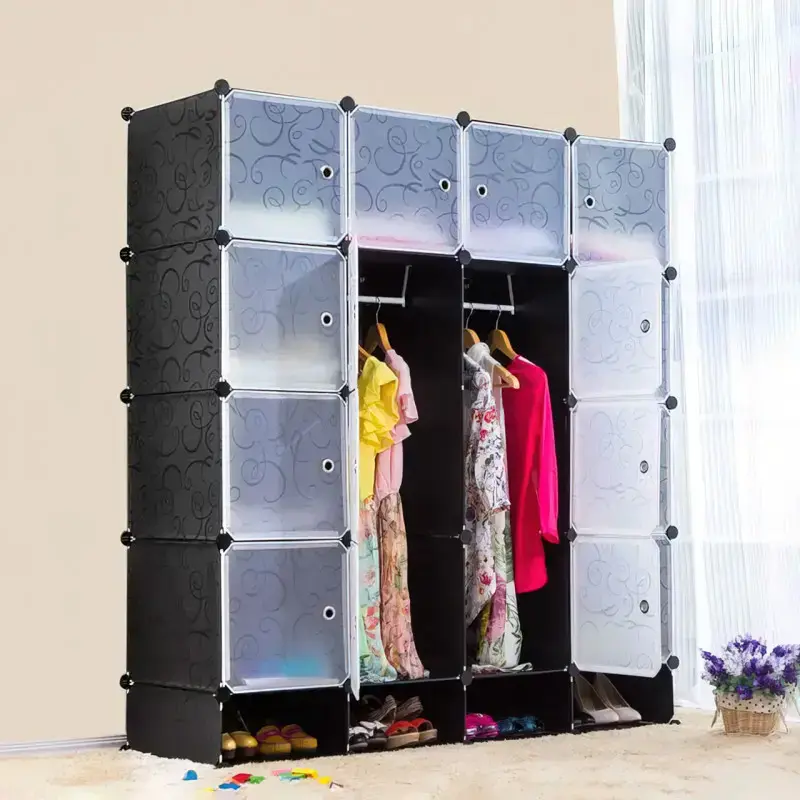 Пластикова складана шафа Storage Cube Cabinet MP-416-102A 16 секцій - Зображення 2