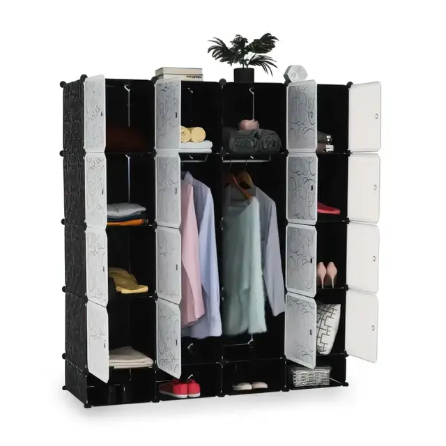 Пластикова складана шафа Storage Cube Cabinet MP-416-102A 16 секцій - Зображення 3