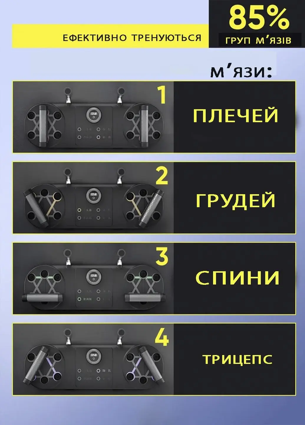 Платформа для тренувань м'язів рук та плечей DK-01 з таймером - Зображення 4