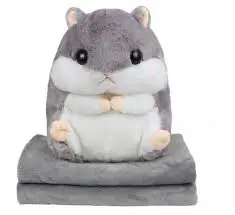 Плед ковдра-хом'як 3 в 1, Плед, Іграшка, Подушка 45 см - Зображення 6