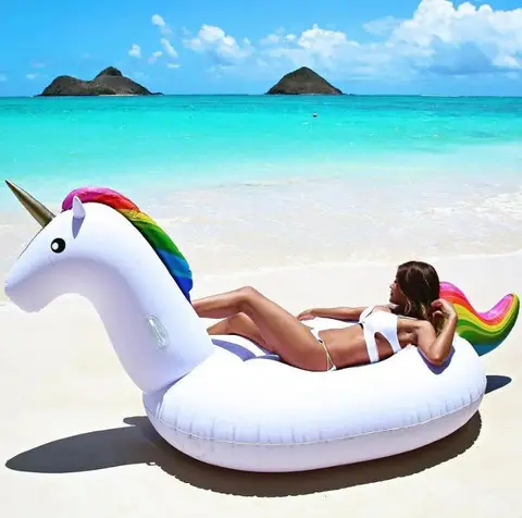 Пляжний надувний матрац «Єдиноріг» (280*130*120 см) - Зображення 5
