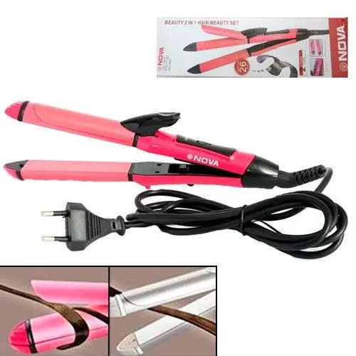 Плойка-праска для волосся Nova 2in 1 Beauty Set NHC-2009 Розпродаж - Зображення 6