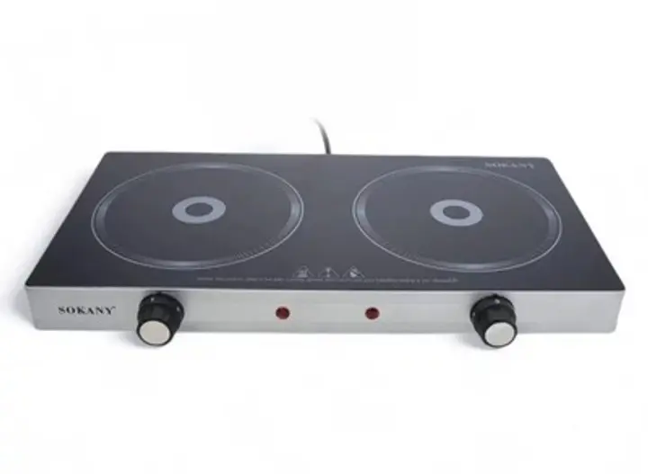 Плита Sokany SK-224 індукційна, на 2 конфорки, 2400 Вт (SK-224) - Зображення 3