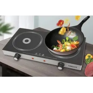 Плита Sokany SK-224 індукційна, на 2 конфорки, 2400 Вт (SK-224) - Зображення 6