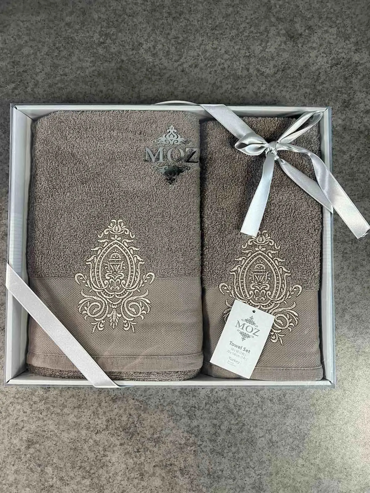 Набір махрових рушників для обличчя 90х50 см та тіла 140х70 см - Зображення 2