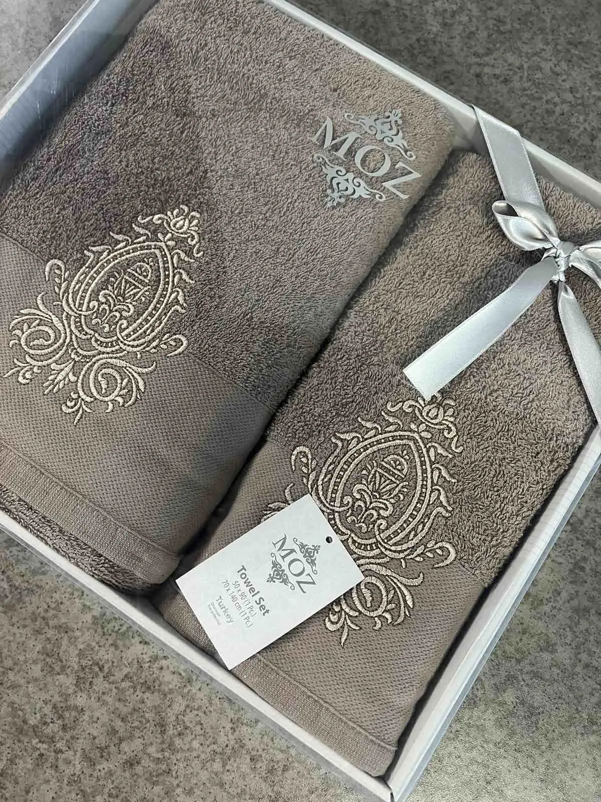 Набір махрових рушників для обличчя 90х50 см та тіла 140х70 см - Зображення 8