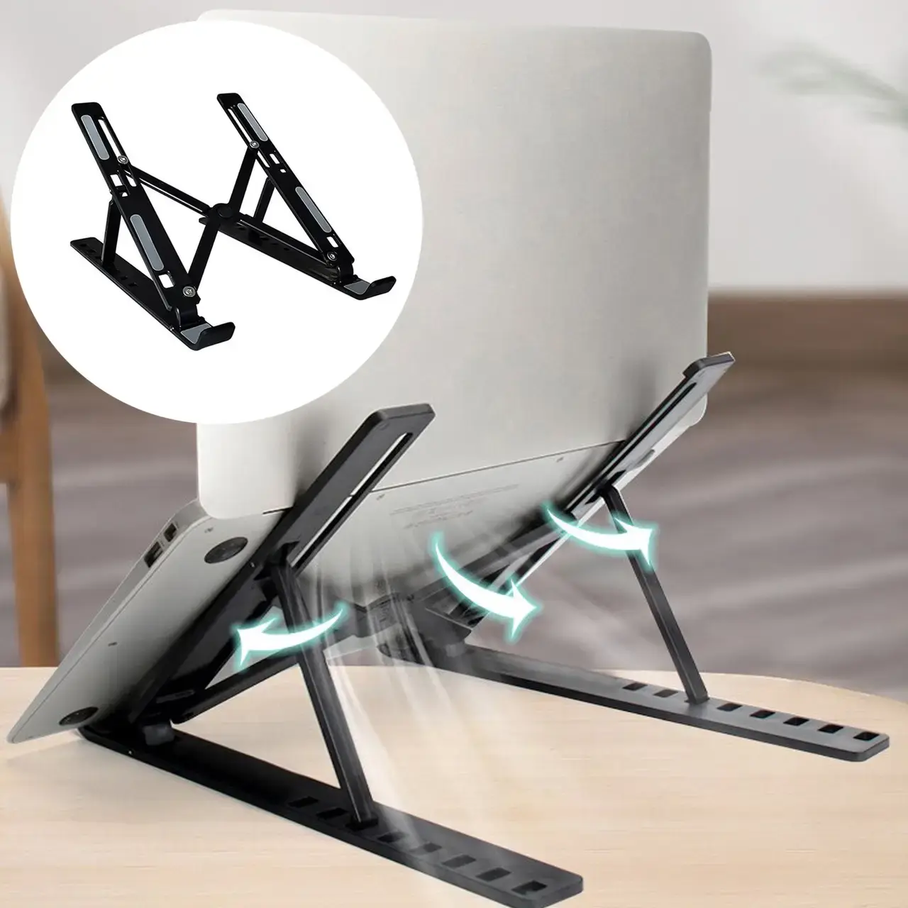 Підставка для ноутбука VHG X2 складана Foldable Laptop Stand Silver - Зображення 4
