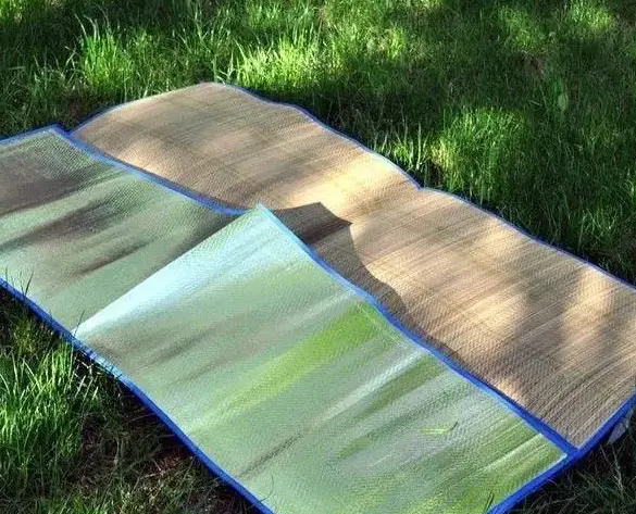 Підстилка пляжна з соломи 180 см x 120 пляжний килимок сумка, підстилка для пікніка - Зображення 4