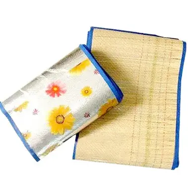 Підстилка пляжна з соломи 180 см x 120 пляжний килимок сумка, підстилка для пікніка - Зображення 8