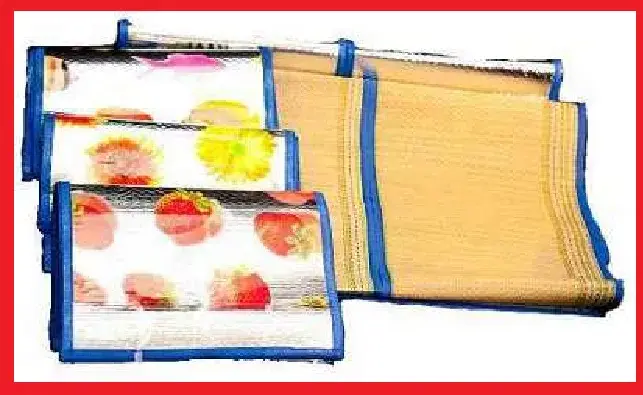 Підстилка пляжна з соломи 180 см x 150 пляжний килимок сумка, підстилка для пікніка - Зображення 4