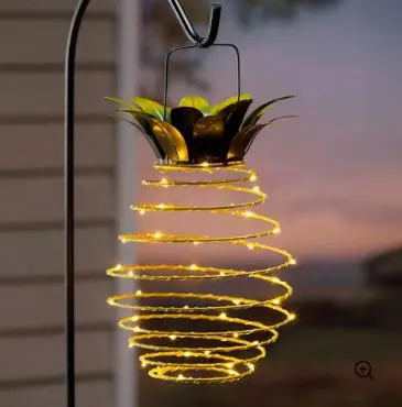 Підвісний світильник на сонячній батареї у вигляді ананасу - Зображення 2