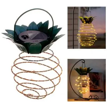 Підвісний світильник на сонячній батареї у вигляді ананасу - Зображення 3