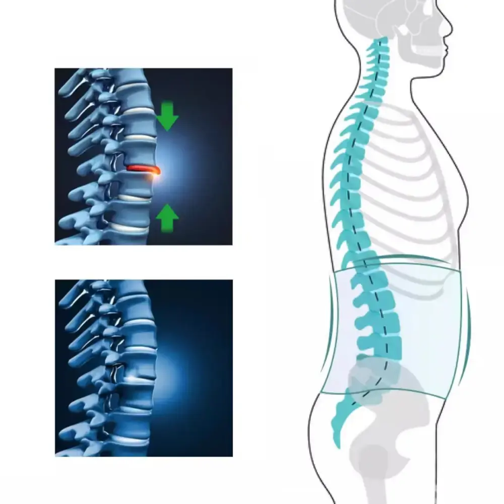 Пояс для спини при фізичних навантаженнях на липучках / Пояс на поперек / Ортопедичний пояс для попереку - Зображення 4