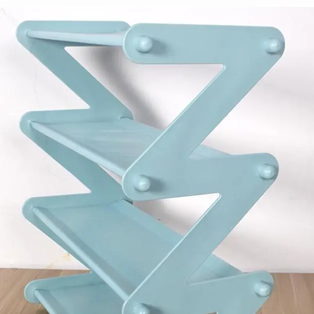 Полиця для взуття органайзер компактний стійка складана Shoe Rack YH 8802-5 зберігання речей та взуття 5 полиць - Зображення 3