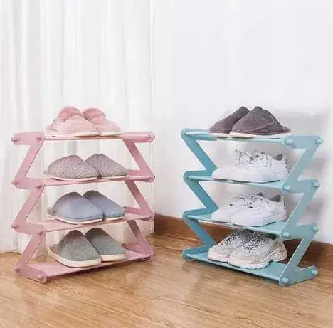 Полиця для взуття органайзер компактний стійка складана Shoe Rack YH 8802-5 зберігання речей та взуття 5 полиць - Зображення 6