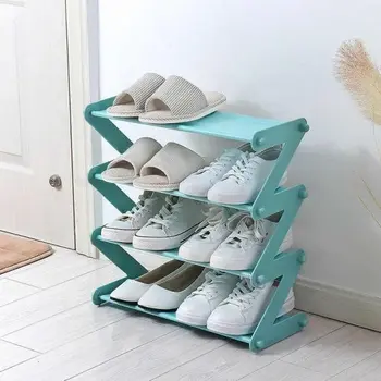 Полиця для взуття органайзер компактний стійка складана Shoe Rack YH 8802-5 зберігання речей та взуття 5 полиць - Зображення 4