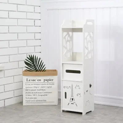 Полиця стелаж пластикова у ванну Етажерка стійка до вологи PK-02 (80cm*15cm*15cm) - Зображення 2