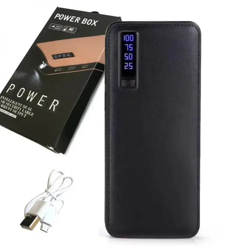 Портативне зарядне 20000 mahc екраном 3 USB + ліхтарик, павер банк, Power Bank - Зображення 10