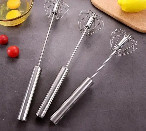 Портативний напівавтоматичний універсальний міксер для яєць, млинців, соусів Cookkiss 33см з нержавіючої сталі - Зображення 4