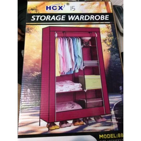 Шафа тканинна HCX 88105 Органайзер для речей 105*45*175 см Складна тканинна шафа 6 відділень - Зображення 7