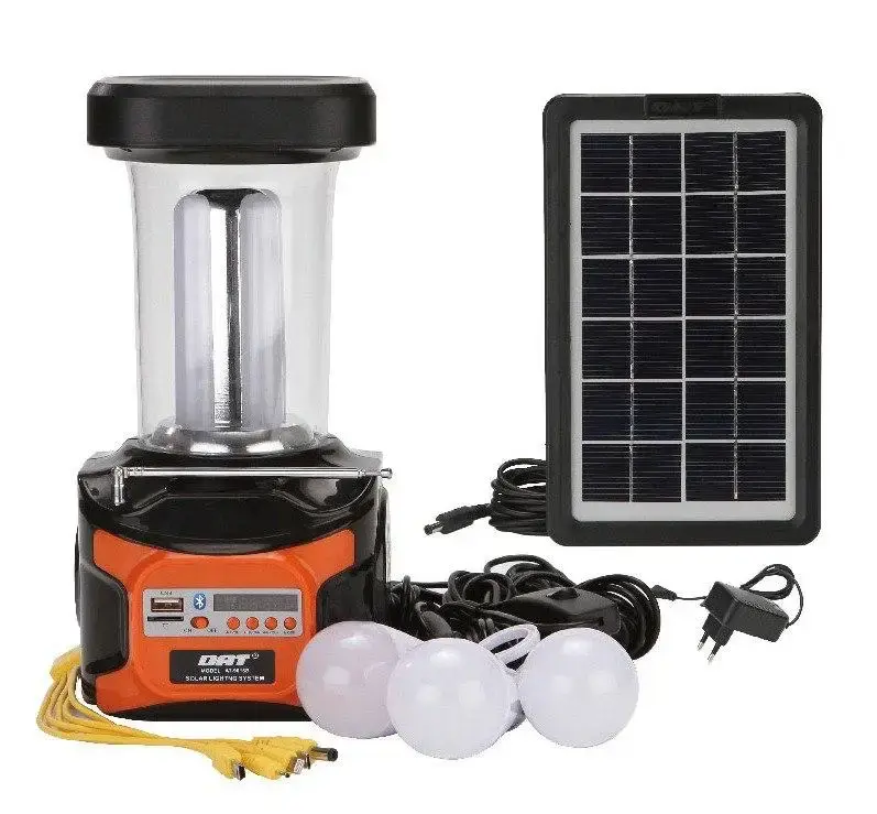 Портативна сонячна автономна система Solar Light DT-9016 панель похідний ліхтар повербанк - Зображення 2