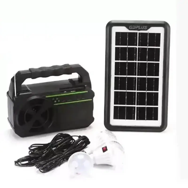 Портативна сонячна автономна система Solar Light DT-9018 панель похідний ліхтар радіо повербанк - Зображення 5