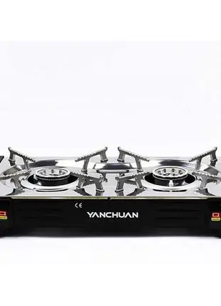 Портативна газова туристична плита на 2 конфорки - Зображення 3